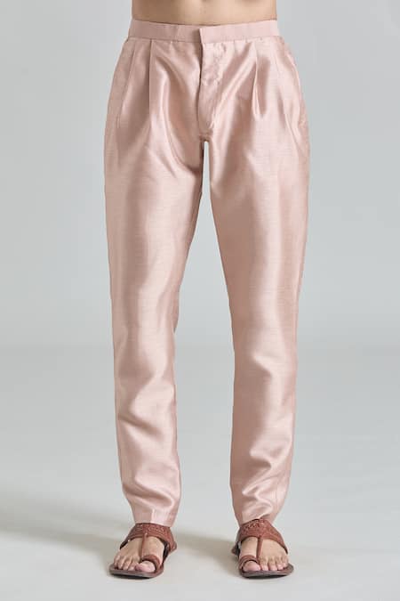 Arihant Rai Sinha_Beige Silk Embroidery Geometric Jaal Bundi Set _at_Aza_Fashions