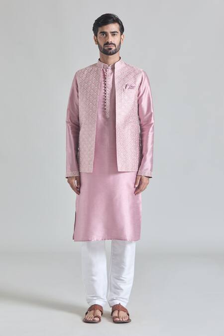 Buy Arihant Rai Sinha Pink Silk Embroidery Thread Bundi Buy_Arihant Rai Sinha_Pink Silk Embroidery Thread Bundi