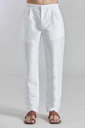 Buy_Arihant Rai Sinha_Blue Brocade, Silk Sequins Printed Embroidered Bundi Kurta Set 