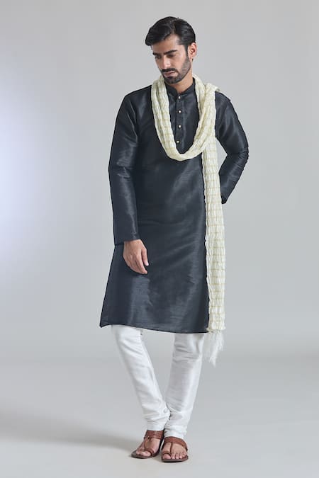 Arihant Rai Sinha Plain Band Collar Kurta 