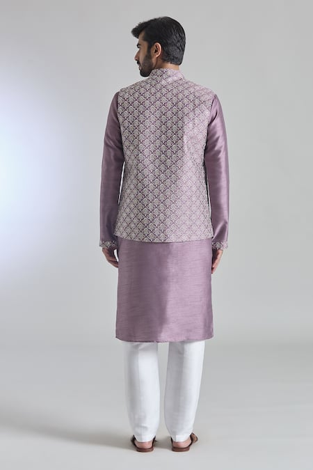 Arihant Rai Sinha Floral Thread Embroidered Bundi 