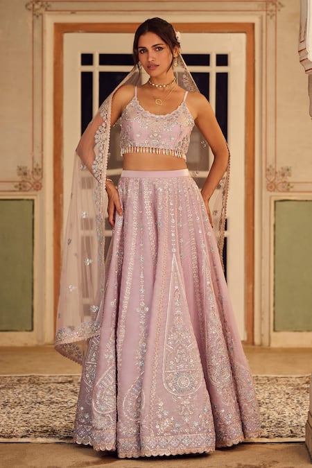 LASHKARAA Sequin Work Lehenga Set 