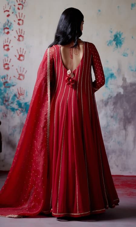 Deep Thee Zari Embroidered Anarkali Set 