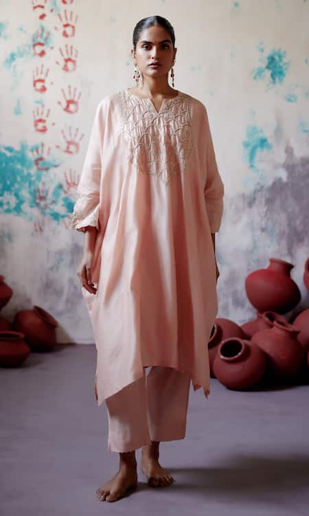 Deep Thee Zardozi Embroidered Kaftan With Pant 