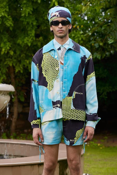 TRIUNE Beach Banter Abstract Print Jacket 