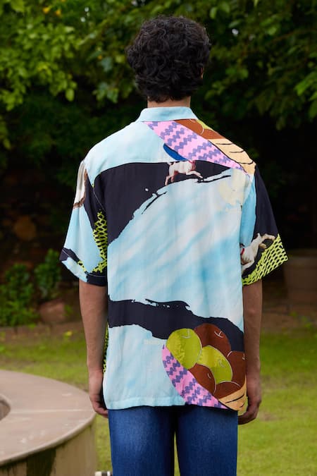Triune Beach Banter Abstract Print Shirt 