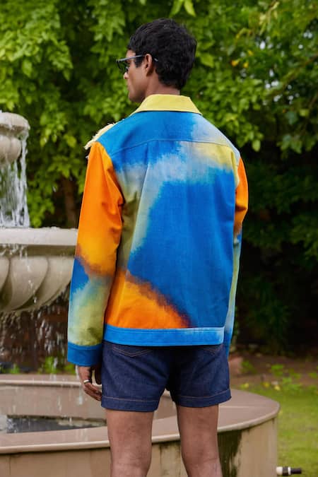 Triune Birds In Sunset Tassel Work Jacket 