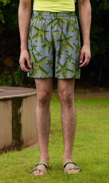 Triune Star Fish Silk Shorts 