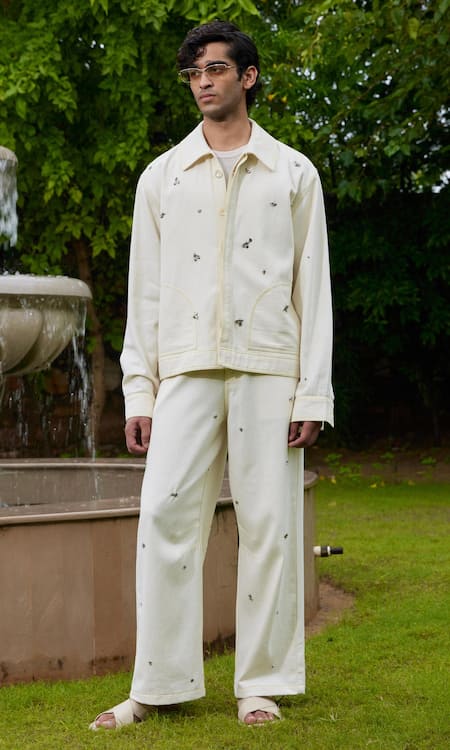 Triune Sand Beach Metallic Stud Blouson Jacket 