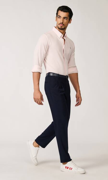 Shop S&N By Shantnu Nikhil Pink Patchwork Textured Shirt Online at Aza Fashions Shop_S&N By Shantnu Nikhil_Pink Patchwork Textured Shirt_Online_at_Aza_Fashions