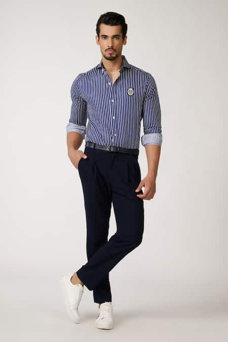 S&N by Shantnu Nikhil Narrow Stripe Pattern Shirt 