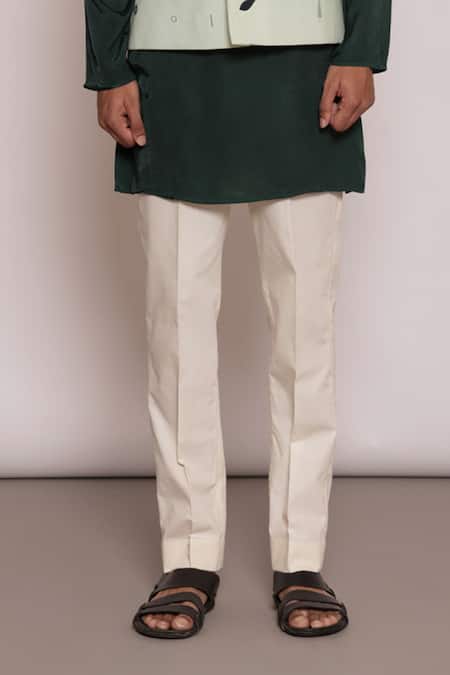 Buy Lacquer Embassy Green Cotton Embroidery Leaf Print Bundi Kurta Set Online at Aza Fashions Buy_Lacquer Embassy_Green Cotton Embroidery Leaf Print Bundi Kurta Set _Online_at_Aza_Fashions