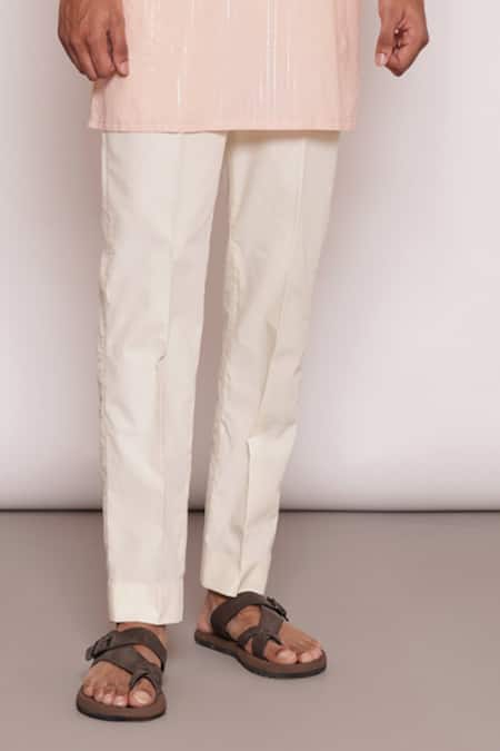 Lacquer Embassy Peach Cotton, Lurex Striped Kurta And Pant Set Online at Aza Fashions Lacquer Embassy_Peach Cotton, Lurex Striped Kurta And Pant Set _Online_at_Aza_Fashions