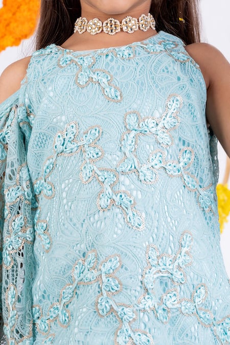 Buy Toplove Blue Chanderi, Cotton, Organza, Chiffon Sequins, Self Work Kurta And Palazzo Set Online at Aza Fashions Buy_Toplove_Blue Chanderi, Cotton, Organza, Chiffon Sequins, Self Work Kurta And Palazzo Set _Online_at_Aza_Fashions