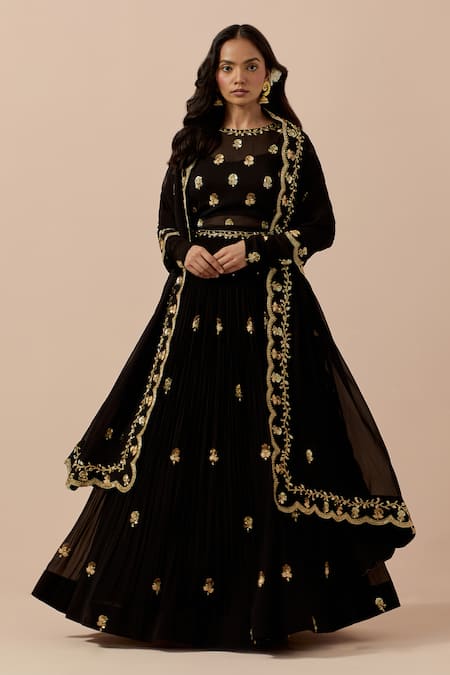 Ikshita Choudhary Sequin Embroidered Anarkali With Dupatta 