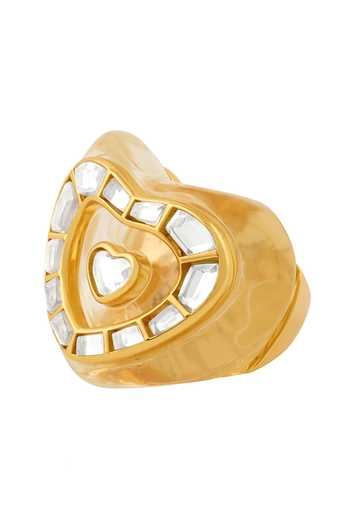 Buy_Isharya_Gold Plated Mirrors Love Bombe Ring_Online_at_Aza_Fashions
