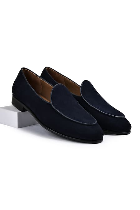 Wednesday Lifestyle New York Plain Suede Leather Belgian Loafers 