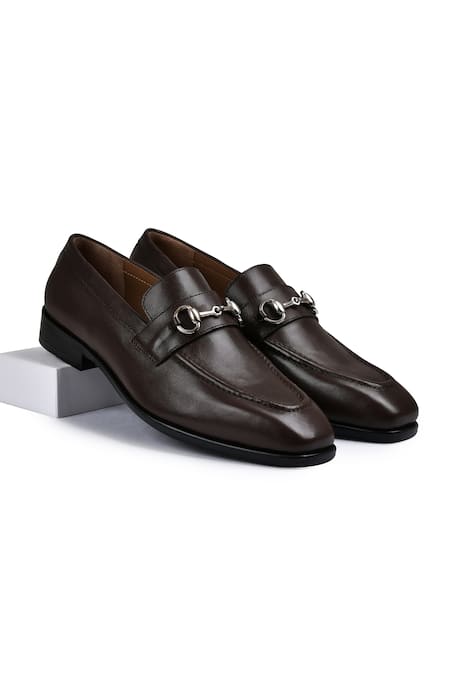 Wednesday Lifestyle Arca Buckle Embellished Loafers 