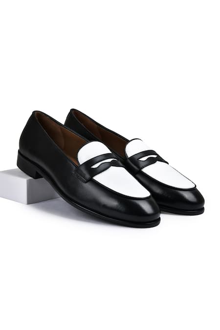 Wednesday Lifestyle Berlin Leather Colour Block Penny Loafers 