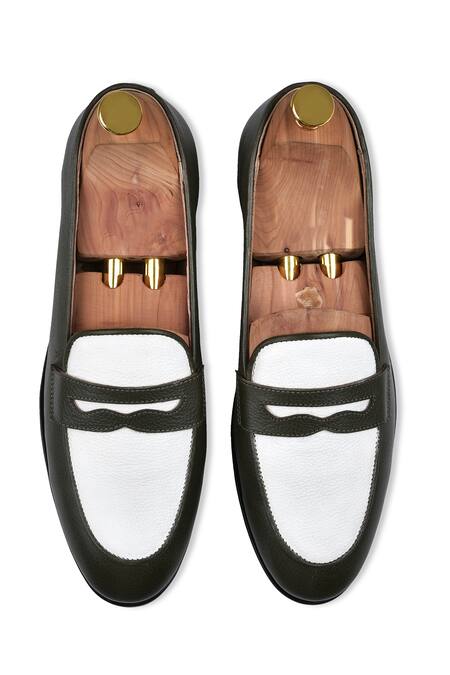 Wednesday Lifestyle Berlin Colour Block Leather Penny Loafers 