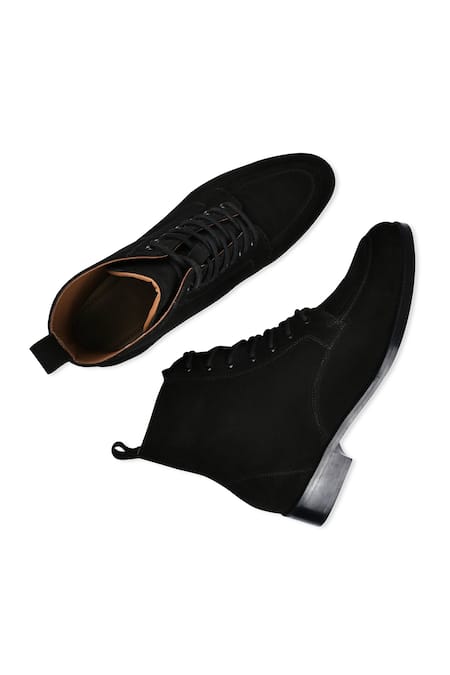 Wednesday Lifestyle Cooper Suede Leather Riding Boots 