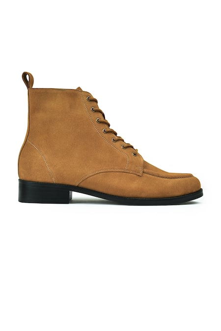 Wednesday Lifestyle Brown Plain Cooper Leather Riding Boots Online at Aza Fashions Wednesday Lifestyle_Brown Plain Cooper Leather Riding Boots _Online_at_Aza_Fashions