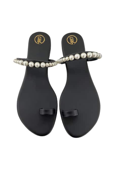 Preet Kaur Pearl Embroidered Flats 