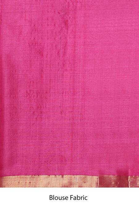 Buy_Dusala_Magenta Kota Doria Blossom Handwoven Saree With Running Blouse Piece_Online_at_Aza_Fashions