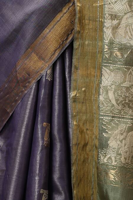 Shop Dusala Grey Kota Doria Embroidery Primayi Handwoven Saree With Running Blouse Piece Online at Aza Fashions Shop_Dusala_Grey Kota Doria Embroidery Primayi Handwoven Saree With Running Blouse Piece _Online_at_Aza_Fashions