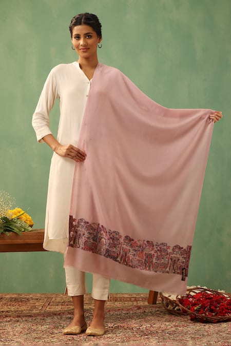 Dusala Jinay Jungle Border Woven Stole 