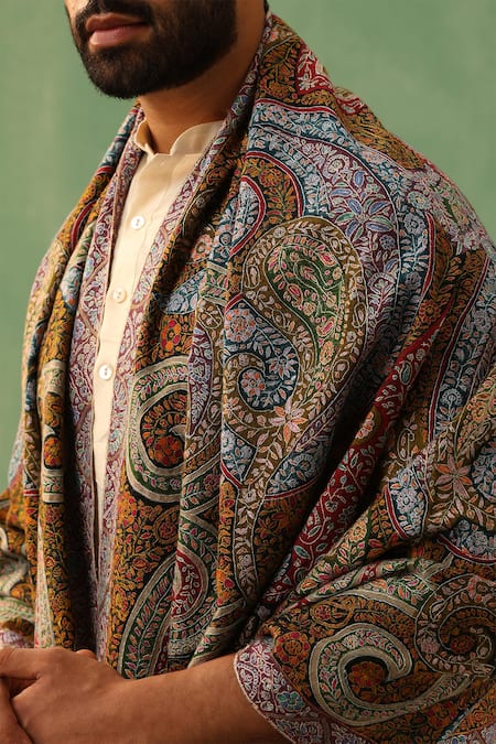 Dusala_Multi Color Andri Pashmina Shawl _Online_at_Aza_Fashions
