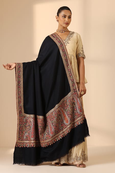 Dusala Aish Tila Embroidered Pashmina Shawl 