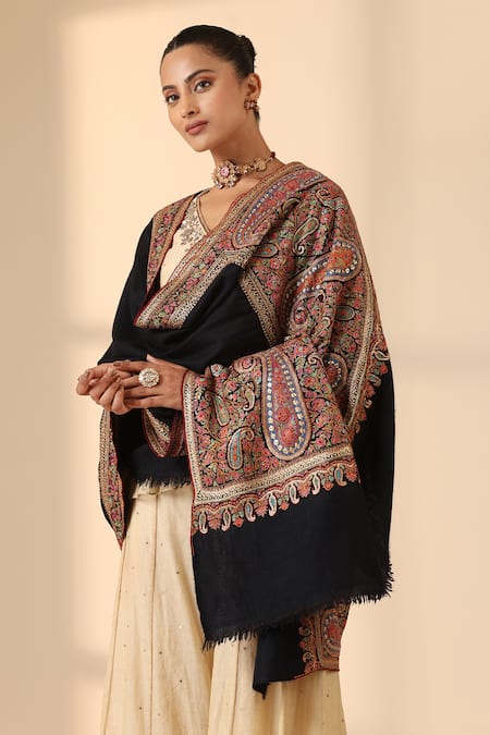 Dusala Aish Tila Embroidered Pashmina Shawl 