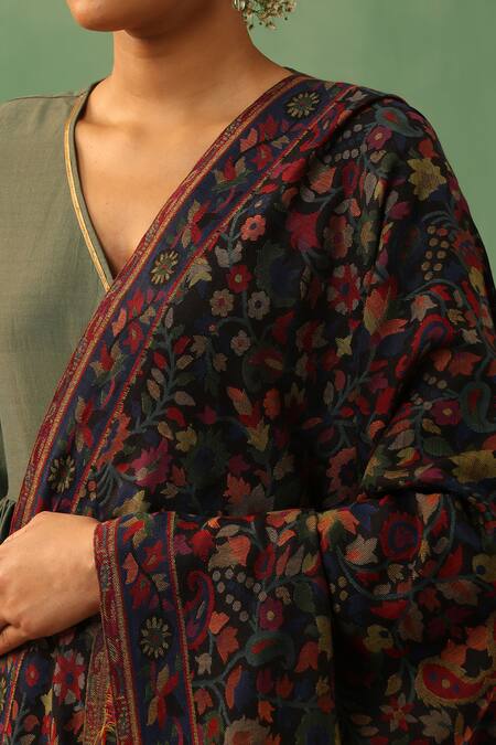 Dusala_Multi Color Anjisha Cashmere Shawl_Online_at_Aza_Fashions