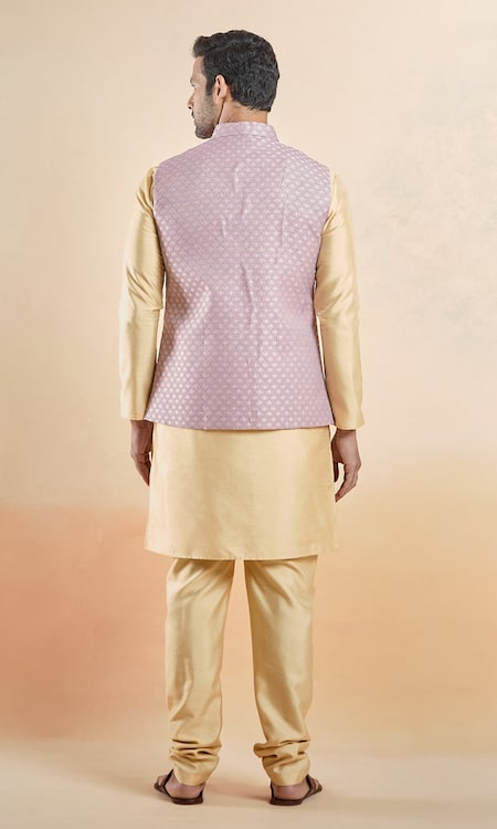 Arihant Rai Sinha Lilac Floral Woven Nehru Jacket 