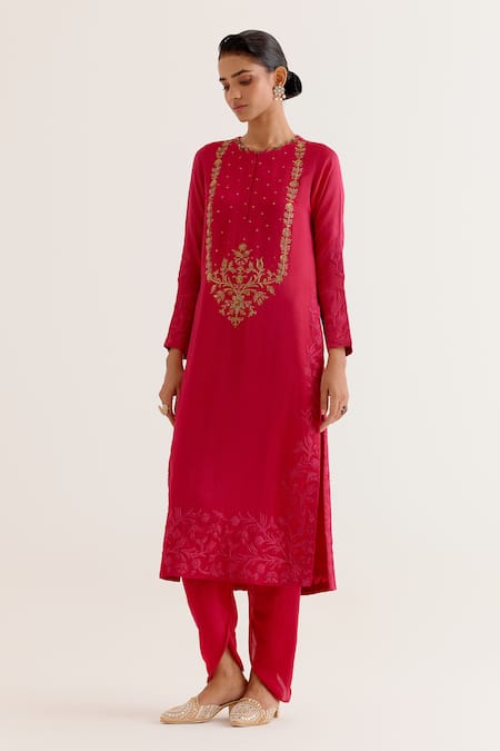 Buy Devnaagri Pink Organza, Satin Embroidery, Gul Dori And Kurta & Dhoti Pant Set Online at Aza Fashions Buy_Devnaagri_Pink Organza, Satin Embroidery, Gul Dori And Kurta & Dhoti Pant Set _Online_at_Aza_Fashions