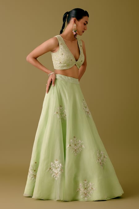 Devnaagri Ambrosia Dori & Sequin Embroidered Lehenga Set 