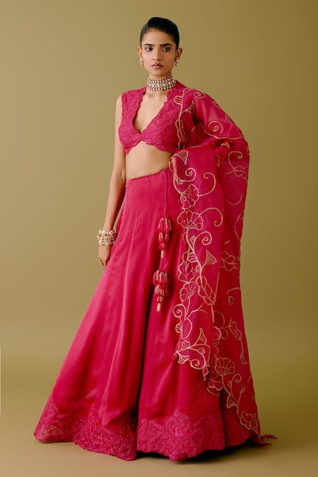 Devnaagri Florence Bloom Dori Embroidered Lehenga Set 