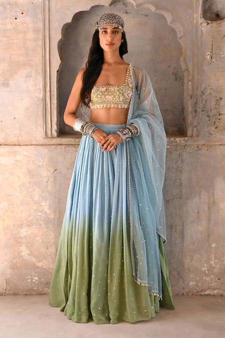 Chamee and Palak Monet Resham & Zardosi Embroidered Lehenga Set 