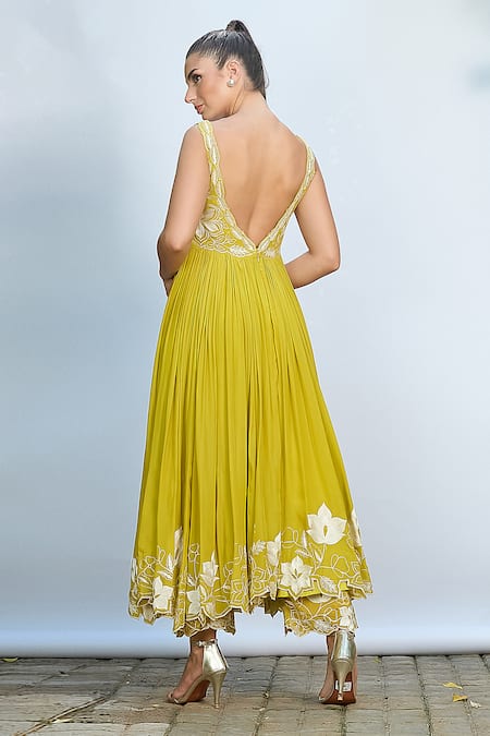 Priyanka Jain Floral Embroidered Anarkali Set 