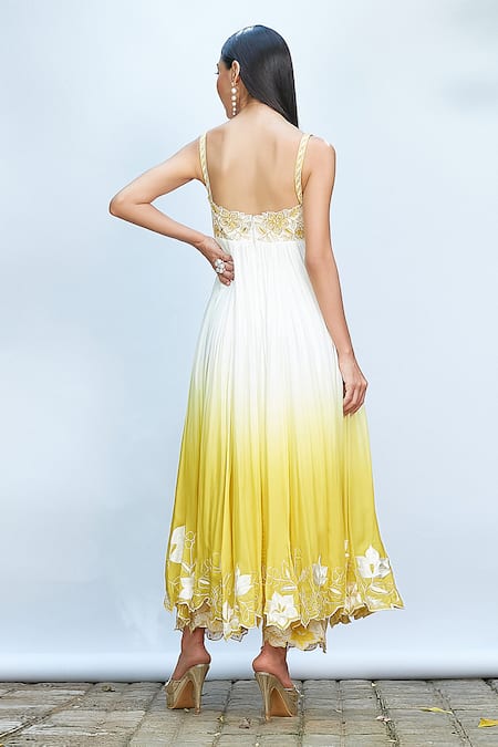 Priyanka Jain Embroidered Ombre Anarkali Pant Set 