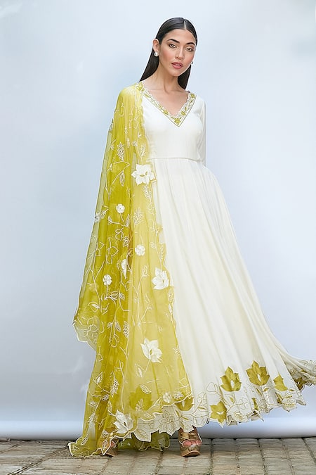 Priyanka Jain Placement Embroidered Anarkali Set 