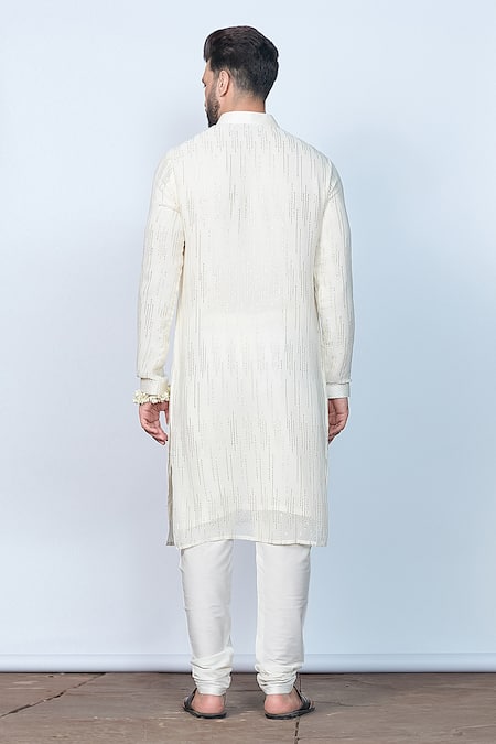 Priyanka Jain Zari Stripe Embroidered Kurta Set 