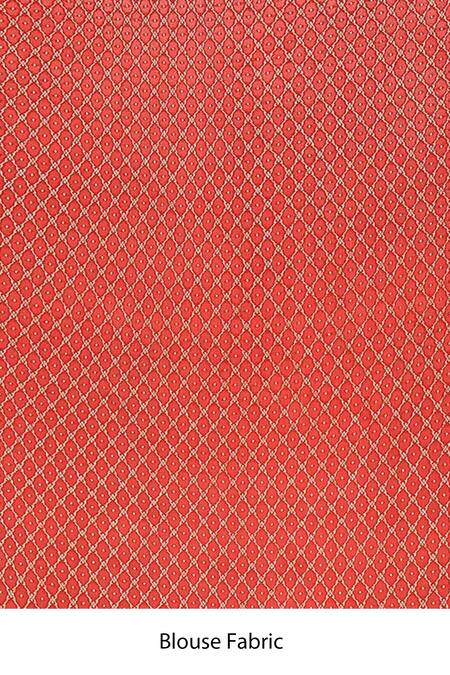 Naaritva India_Orange Handloom Cotton Zari Woven Butti Banarasi Saree With Running Blouse _Online_at_Aza_Fashions