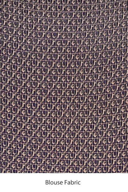 Naaritva India Blue Handloom Cotton Zari Vine Border Woven Banarasi Saree With Running Blouse Online at Aza Fashions Naaritva India_Blue Handloom Cotton Zari Vine Border Woven Banarasi Saree With Running Blouse _Online_at_Aza_Fashions