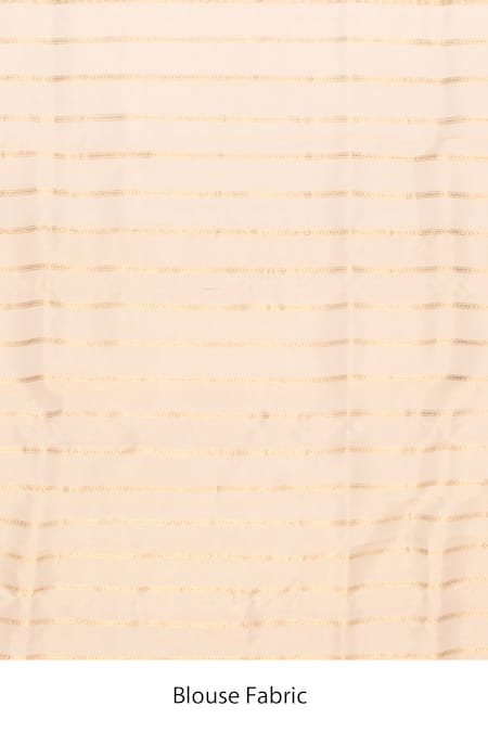 Naaritva India_Gold Tissue Embroidery Floral Butta Woven Banarasi Saree With Running Blouse _Online_at_Aza_Fashions