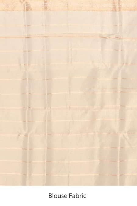 Shop_Naaritva India_Gold Tissue Embroidery Banarasi Floral Buti Woven Saree With Running Blouse _Online_at_Aza_Fashions