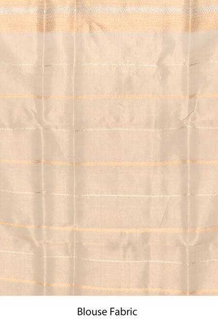 Shop_Naaritva India_Gold Tissue Embroidery Banarasi Tear Drop Pattern Saree With Running Blouse _Online_at_Aza_Fashions