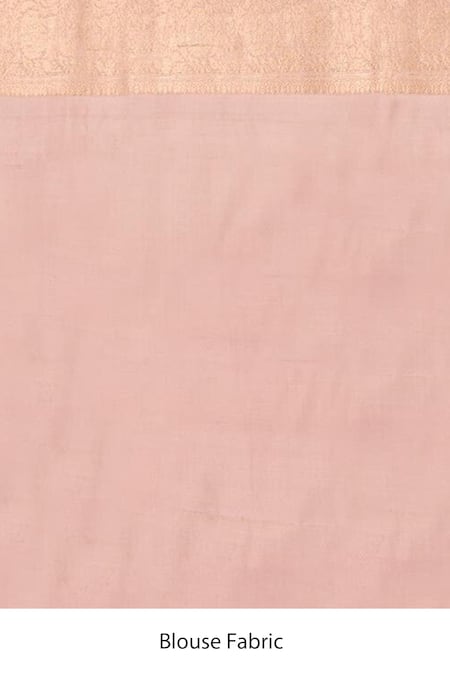 Shop_Naaritva India_Pink Tissue Embroidery Tear Drop Woven Banarasi Saree With Running Blouse _Online_at_Aza_Fashions