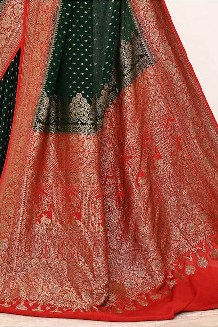 Buy Naaritva India Black Handloom Cotton Embroidery Flower Woven Banarasi Saree With Running Blouse Online at Aza Fashions Buy_Naaritva India_Black Handloom Cotton Embroidery Flower Woven Banarasi Saree With Running Blouse _Online_at_Aza_Fashions